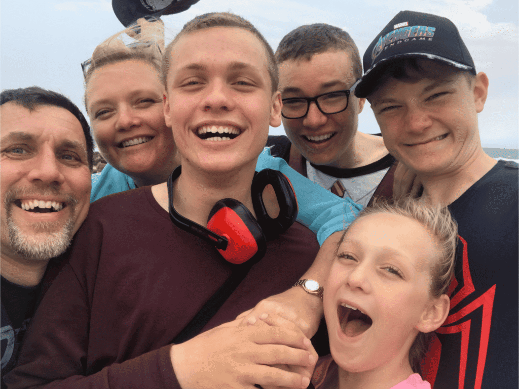 Jordan with his family Jordan with his family