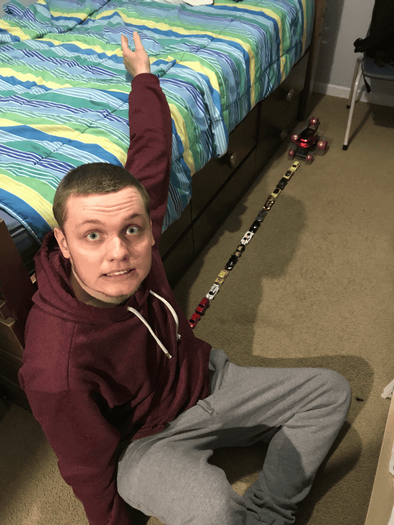 Jordan lining up cars Jordan lining up cars